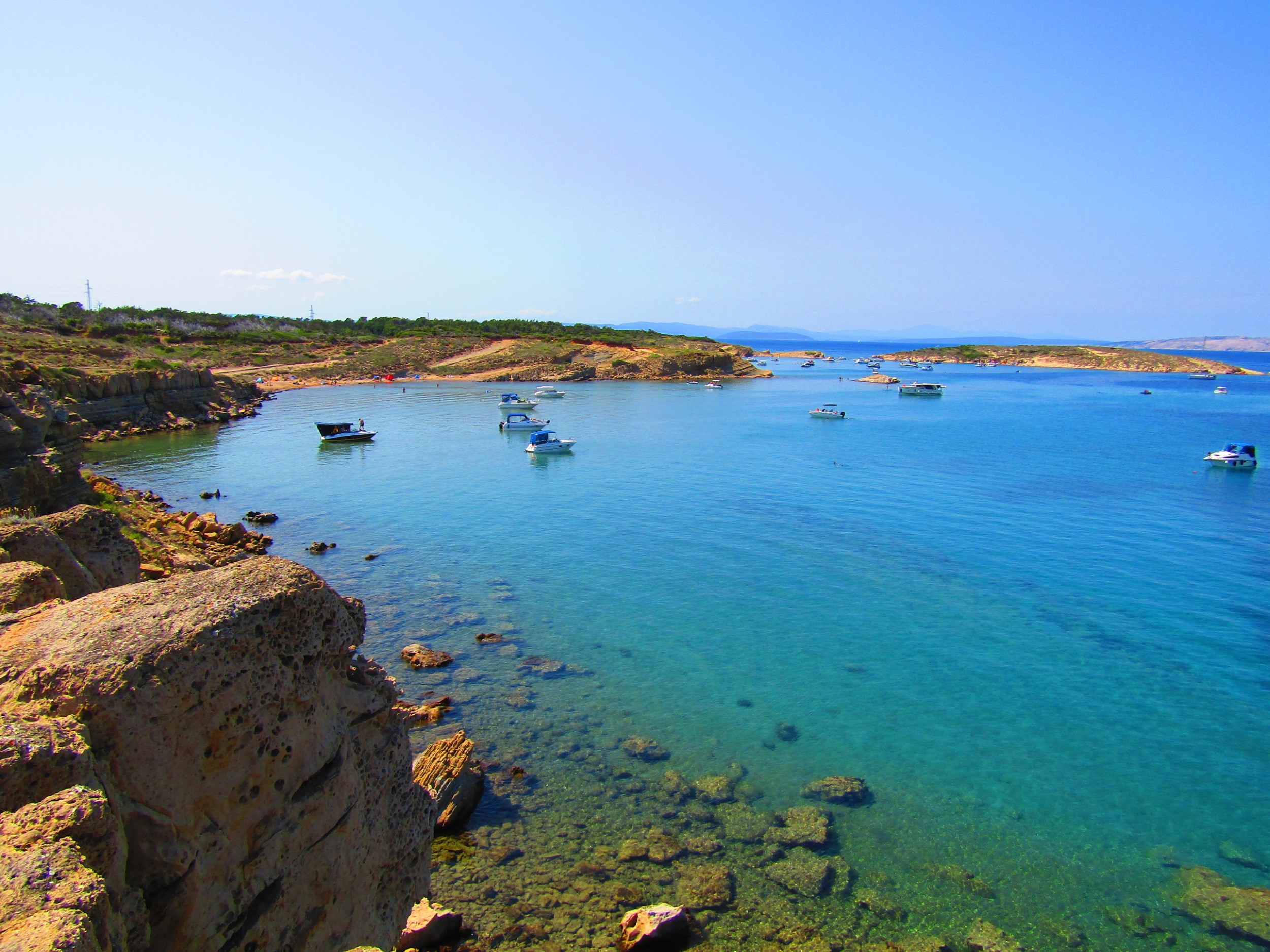 scenic-view-bay-against-clear-sky
